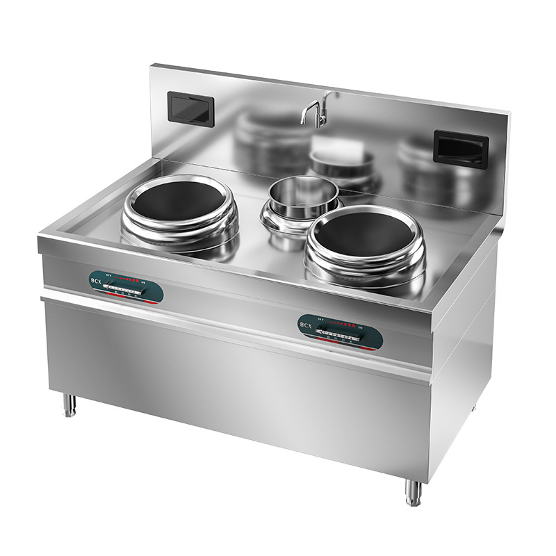 Estufas eléctricas comerciales, estufas electromagnéticas cóncavas, 15KW, estufas electromagnéticas, equipos de cocina de hotel, estufas de acero inoxidable