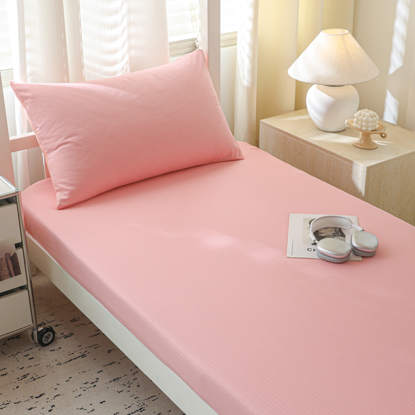 Sombrilla de cama jacquard de algodón de una sola pieza 100 dormitorio de estudiantes de algodón alquilado dormitorio especial lavable a máquina 25 estilos