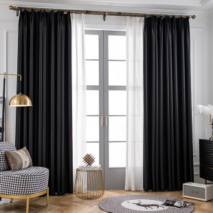 Amazon AliExpress foreign trade high precision curtain finished hotel Hotel School polyester full shading fabric wholesale