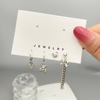 Earrings, set from pearl, suitable for import, four-leaf clover, European style, wholesale