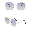 Square fashionable sunglasses, sun protection cream, retro glasses, 2021 collection, Korean style, fitted, UF-protection