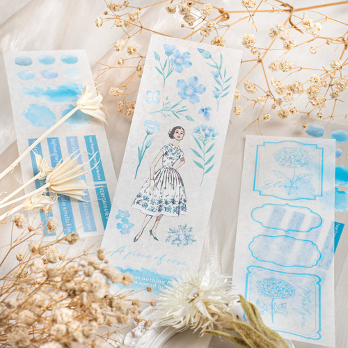 Sticker for a Wonderful Day, Sweet Girl Series, Japanese Style Handmade Album DIY Material Decorative Sticker, 6 Pieces, 8 Designs