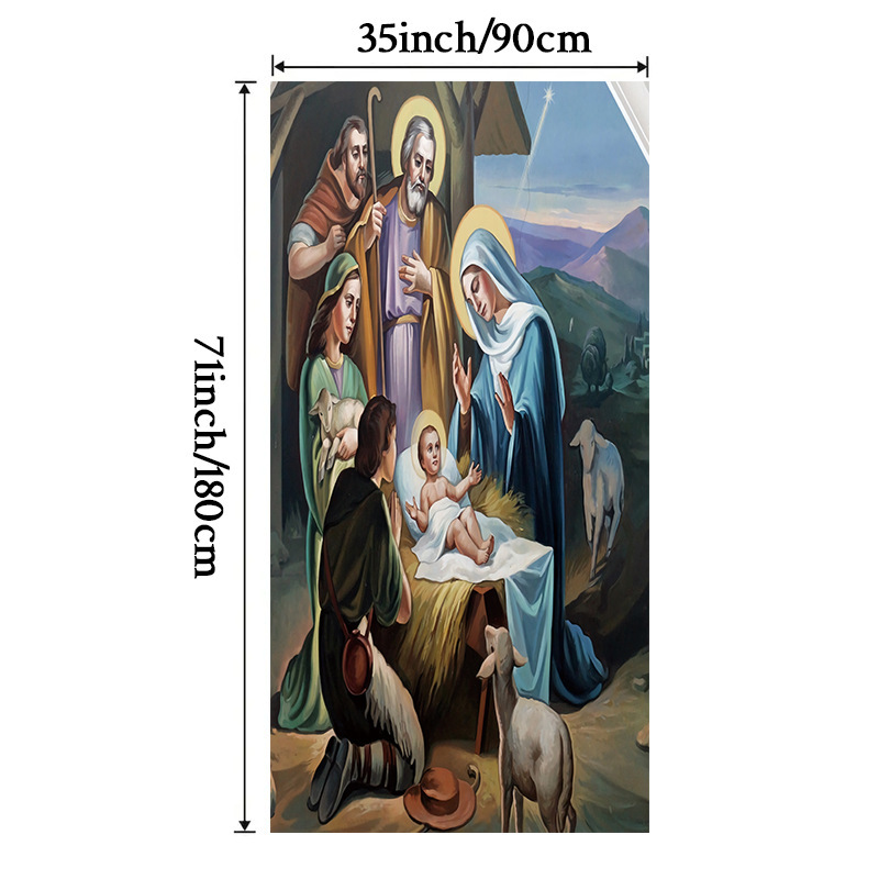 Lámparas de color de Navidad cubierta de tela decoración puerta de poliéster de alta densidad tela de fondo de Año Nuevo fiesta de puerta de entrada amueblado tapices