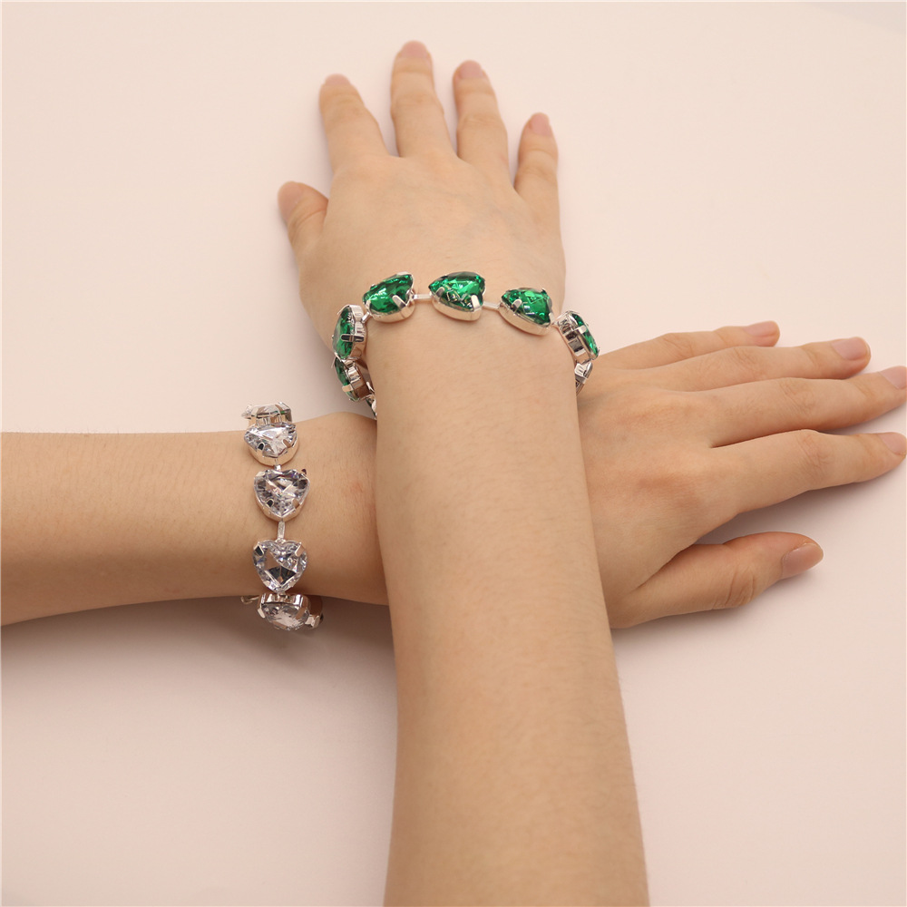 elegant shiny fashionable crystal bracelet natural stone