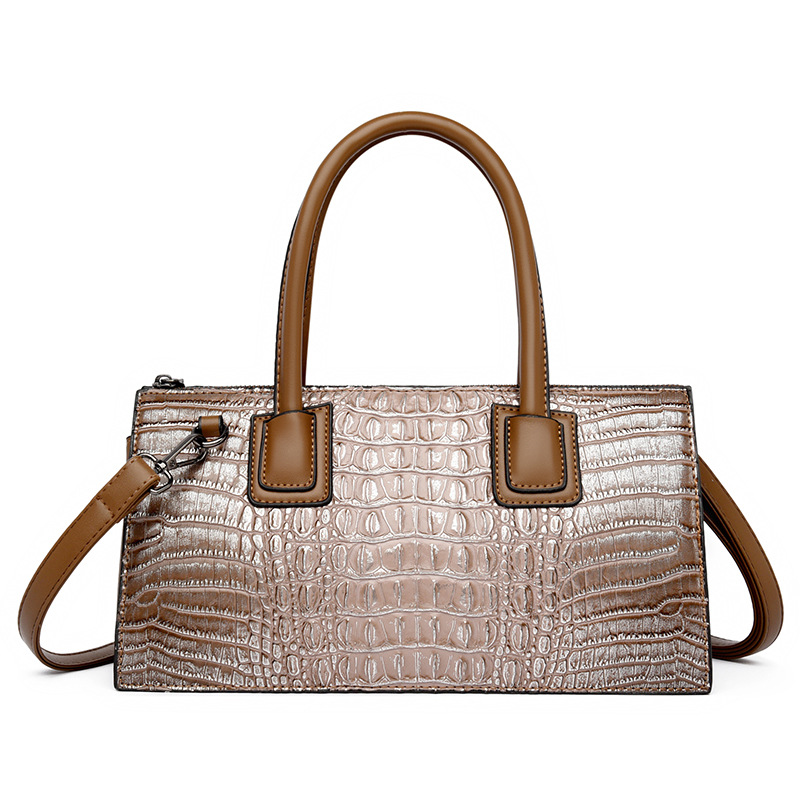 Bolsa de comercio exterior transfronteriza al por mayor bolsa de hombro europeo y americano de las nuevas mujeres casuales bolsa de cocodrilo patrón bolsa de gran capacidad