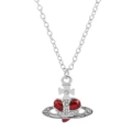 Red peach heart necklace xl2809