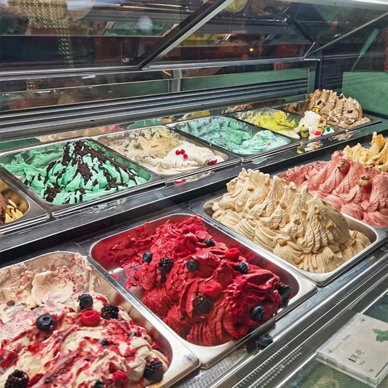 冰淇淋展示柜雪糕柜冰激淋柜厚切炒酸奶风冷无霜硬冰柜商用垒德株