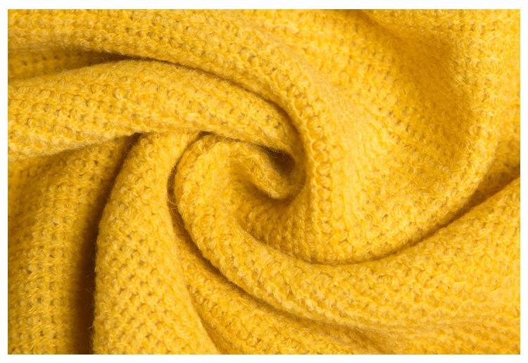 Unisex Four Seasons blanket Office air conditioning blanket Solid color knitted blanket sofa blanket B&B hotel bed end towel fringe cape_voghion.com