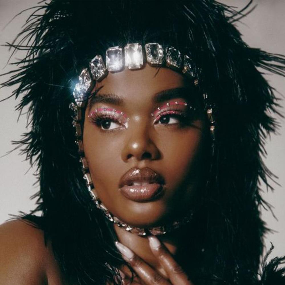 Venta caliente transfronteriza bola rhinestone headwear accesorios para el cabello fiesta rhinestone máscara cuerda elástica banda de pelo para las mujeres headwear