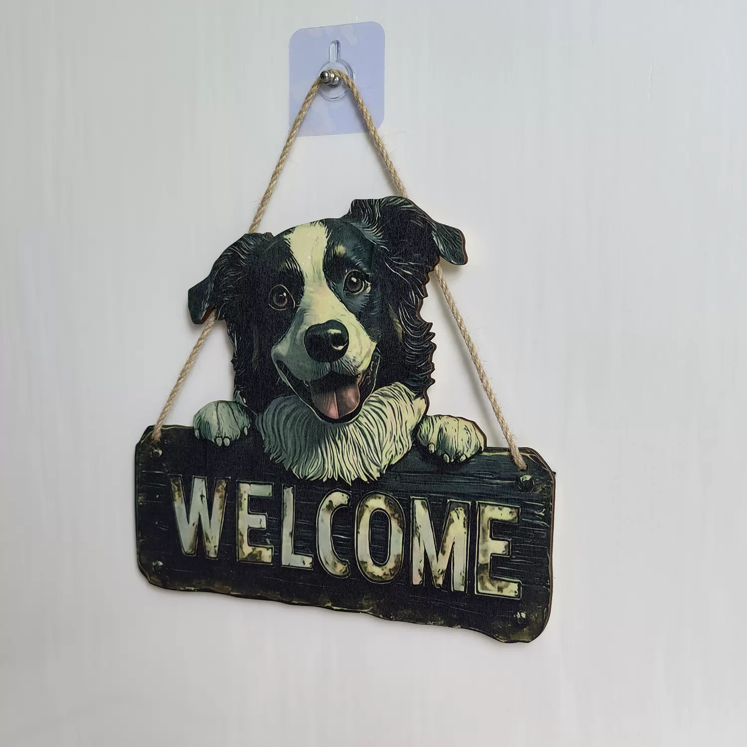 跨境新品有趣的猫牌狗牌挂件猫狗宠物店家居门牌装饰仿真木质挂画