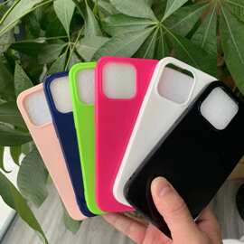 果冻壳16适用苹果15糖果17彩色手机壳iphone13光面14pro手机套