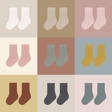 友润袜业源头工厂定制批发儿童袜子韩国双针纯色潮袜宝宝中筒袜子