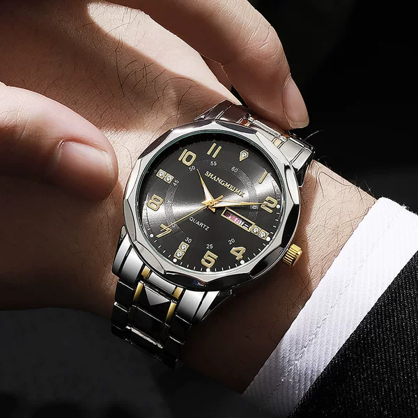 Shangmei Men's Business Watch Waterproof Luminous Trendy Student High School Student Quartz Watch Youth Quartz Watch