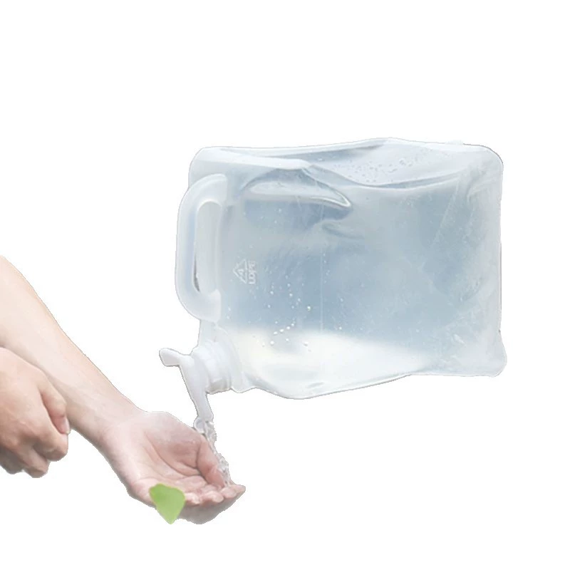 Plastic folding climbing bucket, water container for camping, internet celebrity