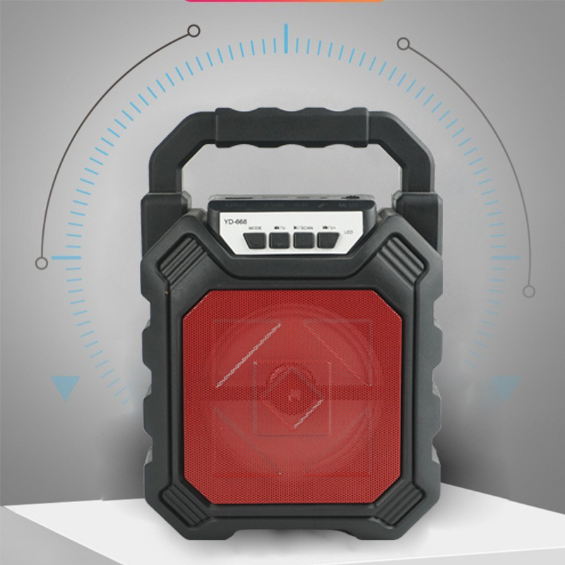 Nuevo 668 Bluetooth Audio Square Dance Altavoz portátil portátil Subwoofer al aire libre Luz de color inalámbrica al por mayor