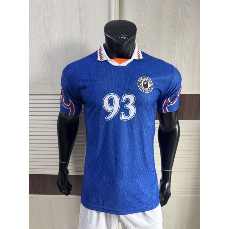 BAPE x adidas x Japan Retro 1998 Flame Soccer Jersey Japan Blue