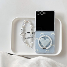 少女韩系蝴蝶结爱心支架适用三星zflip7折叠屏手机壳5代6代磁吸壳