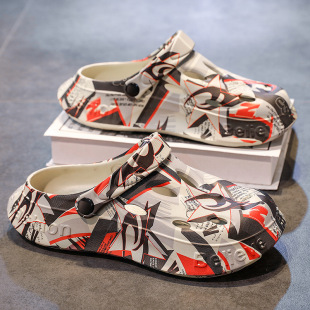 Baotou Slippers for Men 2025 New Summer Outer Wear Non-Slip Wear-Resistant 45 Large Size 46 Driving Sports Beach Clogs