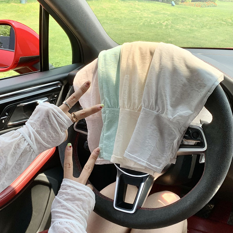 Protector solar mangas de hielo holgadas, transpirables, suaves, estilo hada, estilo fino, conducción, mangas de verano con guantes, mangas de mujer al por mayor