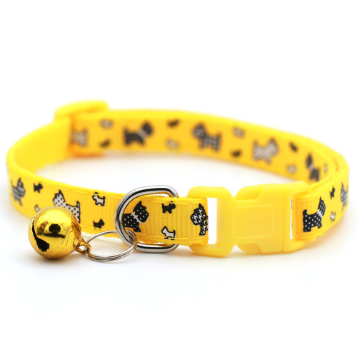 Pet colorful square buckle cross-border tie printed puppy pet collar cat and dog supplies pet cat and dog collar