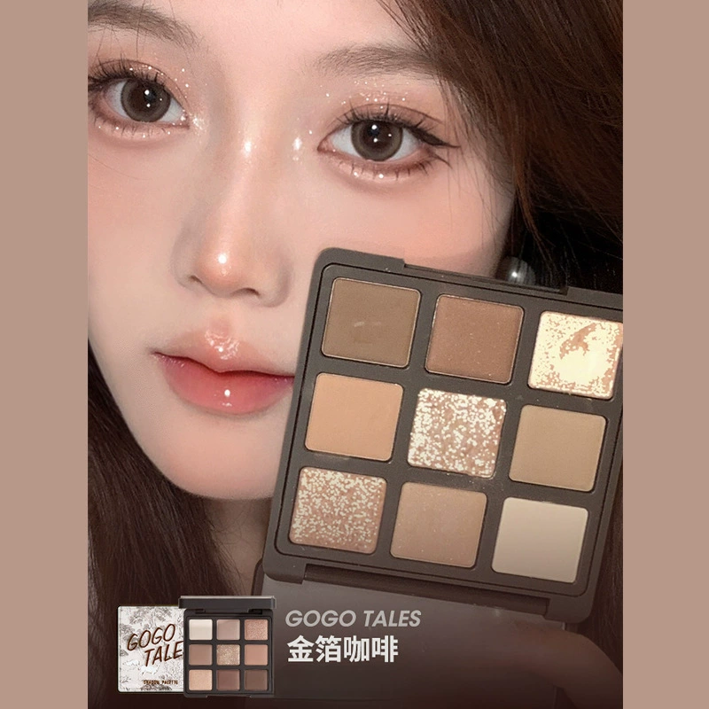 Палета теней для век Gogo Tales Gogo Wandeo Nine разноцветная, Earth Milk Camellia Pearl, Pearl Mattellar Impression Eye Shadow