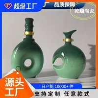 Фабрика источника Jingdezhen керамическая винная бутылка 1 кг горячая распродажа Простой классический домашний солнечный бутылка Лунная бутылка