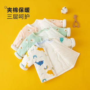 Baby's Cotton-padded Coat Autumn and Winter Thickened Warm One-piece Top Pure Cotton Outgoing Cotton-padded Coat Baby's Cotton-padded Coat Winter Cotton-padded Coat