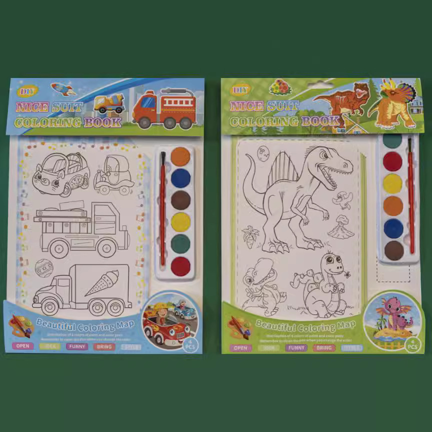 Pintura propia de los niños acuarela graffiti coloración pintura versión bebé para colorear Parque puesto de juguete mercado nocturno al por mayor