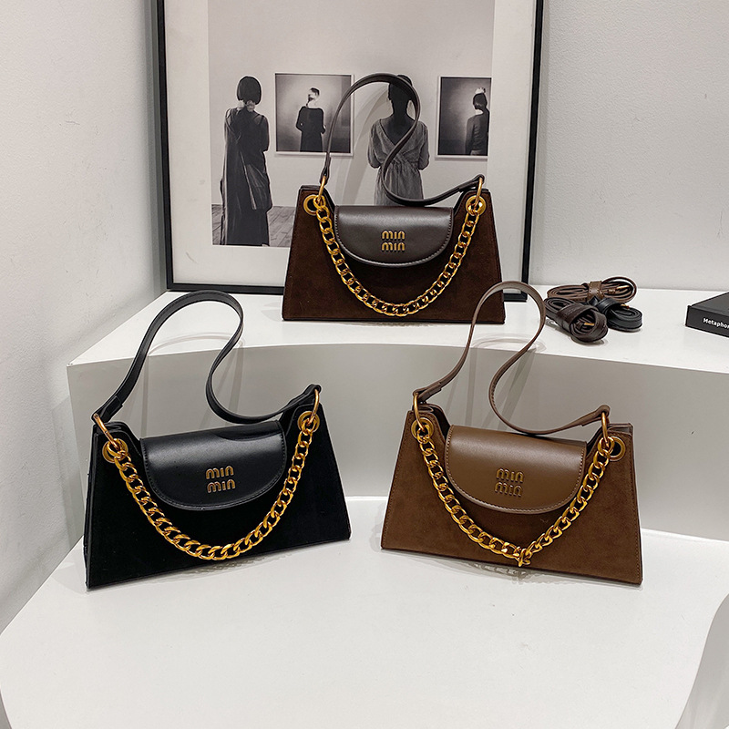 Bolsas de moda retro esmeriladas de moda de otoño de mujeres bolsas de abrigo informal 2024 nuevo nicho de alta sensación bolsas de hombro