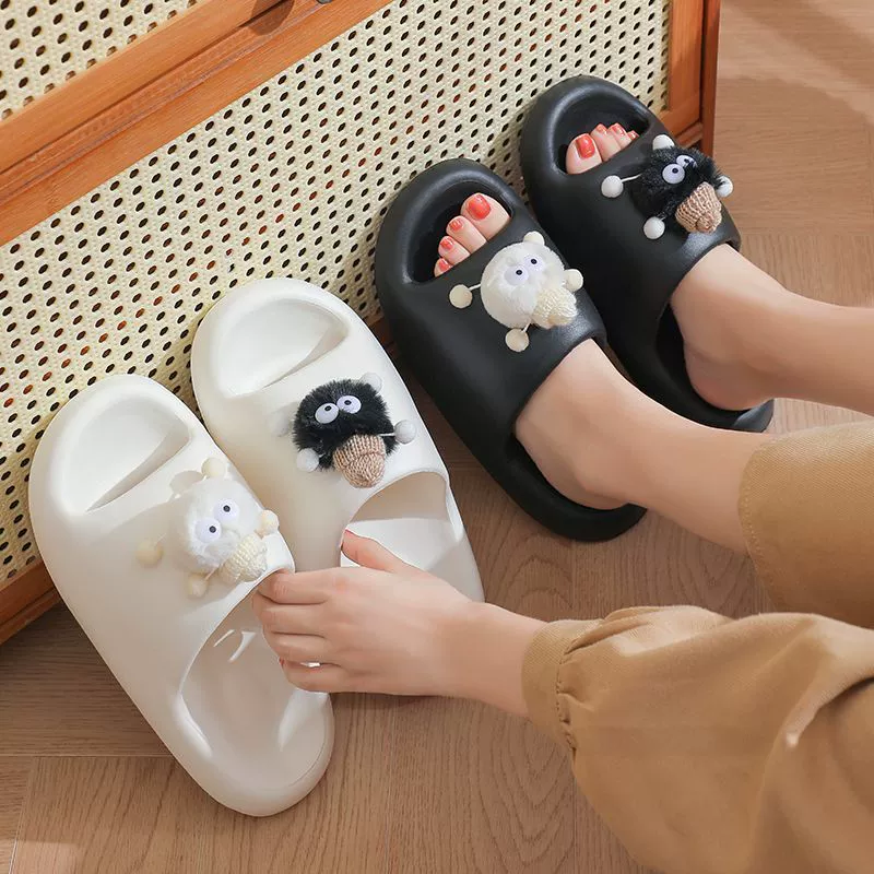 Новые шлепанцы фекалий женские летние носить толстые подошвы на мягком подошвине минималистские домашние противоскользящие внутренние и наружные холодные тапочки мужская пара