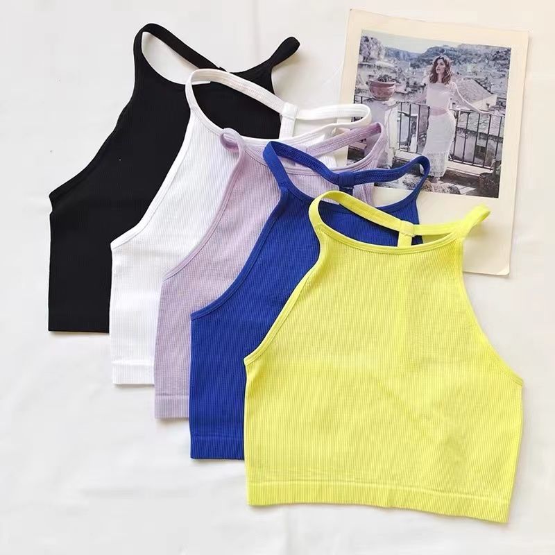 Summer New Women and Children Multicolor Fine Strap Sports Bralette for Girls, Casual Matchable Sleeveless Tank Top 0214A011