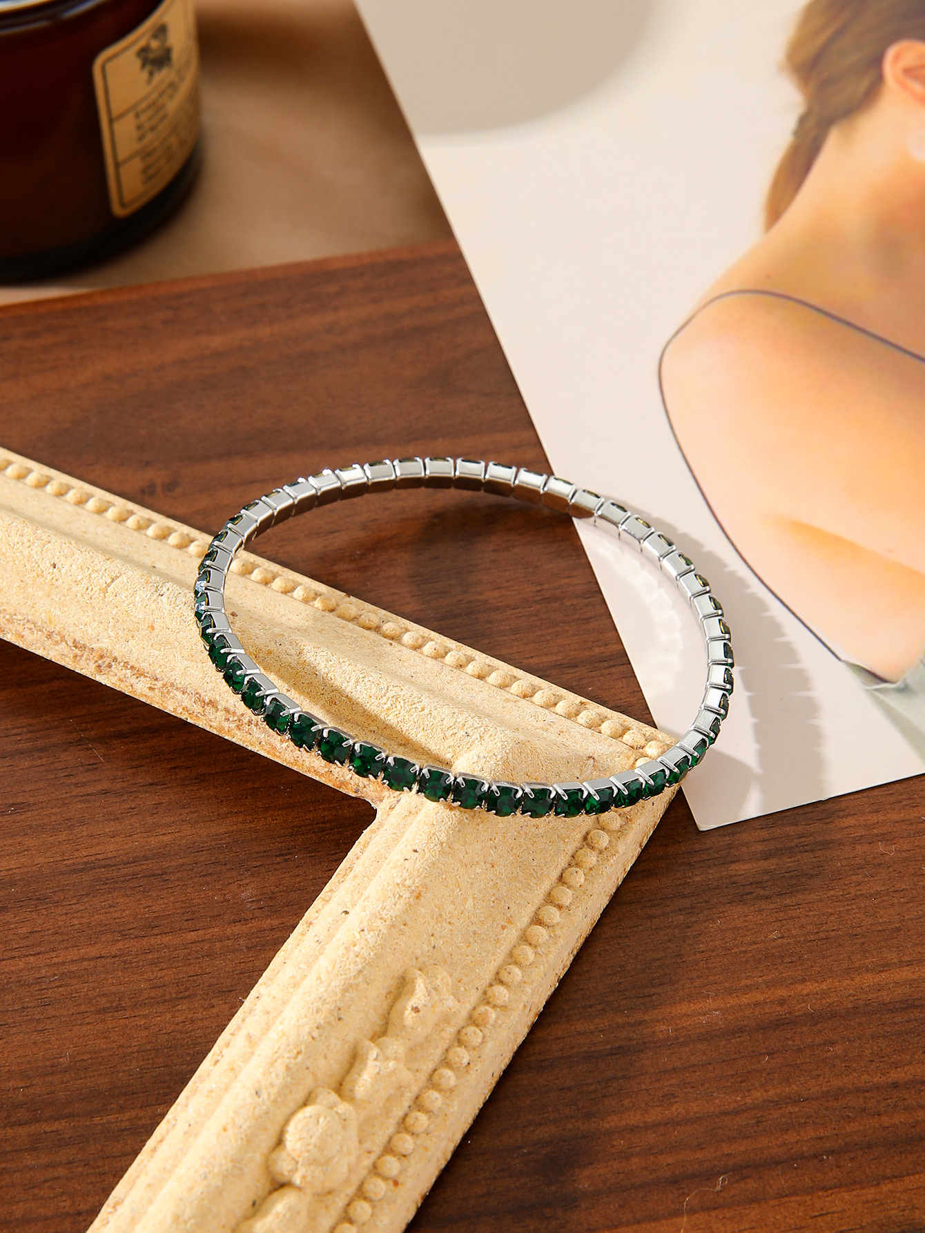 304 Stainless Steel Material Simple Style Geometric 304 Stainless Steel Zircon Tennis Chain Bracelets In Bulk