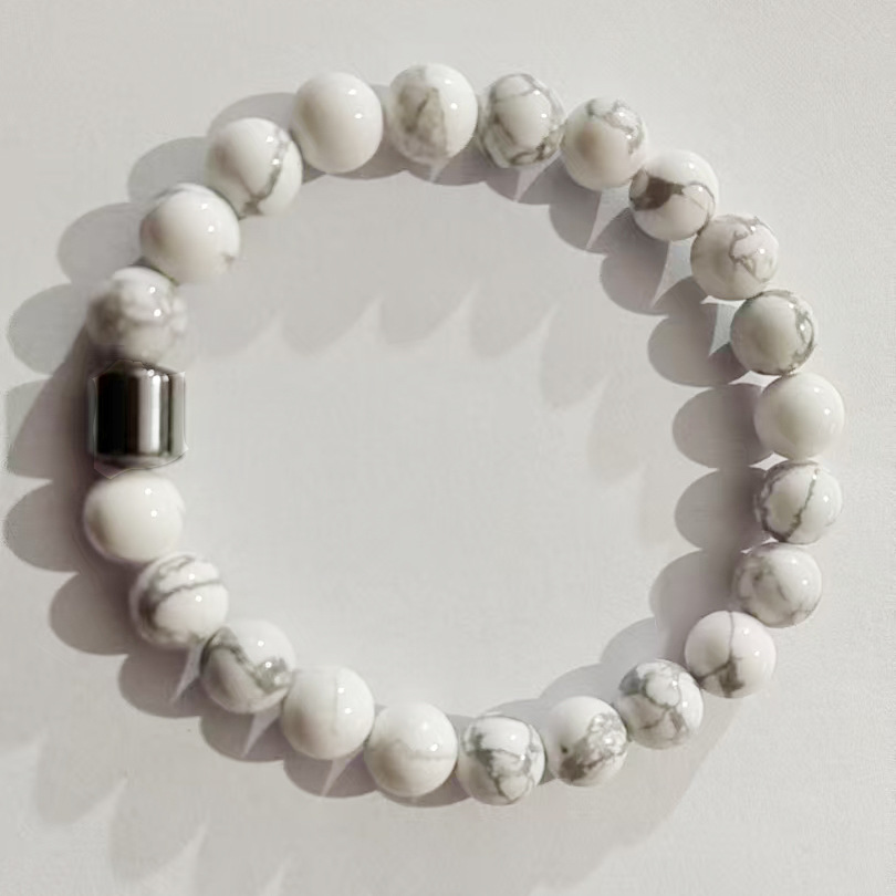 Nueva Venta caliente transfronteriza pulsera de cuentas de ojo de tigre de piedra negra pulsera de cuentas de piedra pulsera magnética