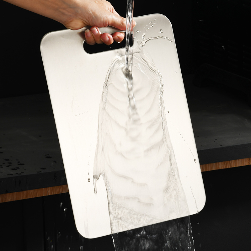 25 Tabla de cortar de acero inoxidable alemana 316 Tabla de cortar comercial 304 Tabla de cortar a prueba de moho para el hogar de doble cara Tabla de cortar Cocina al por mayor