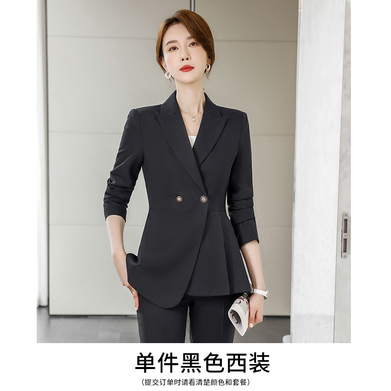 秋冬の新型スーツのコートの女性感の職業服の女性スーツのマネージャーのスーツのスーツのスーツのスーツの面接の作業服|undefined