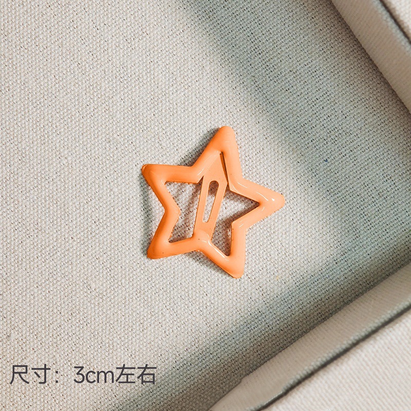 About 3cm five-pointed star bb clip-orange