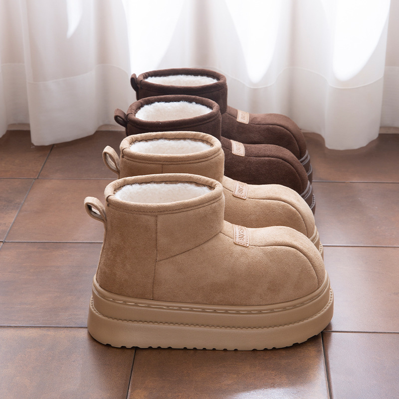 时尚网红厚底大头雪地靴女2025新款冬季女鞋东北加绒加厚外穿棉鞋