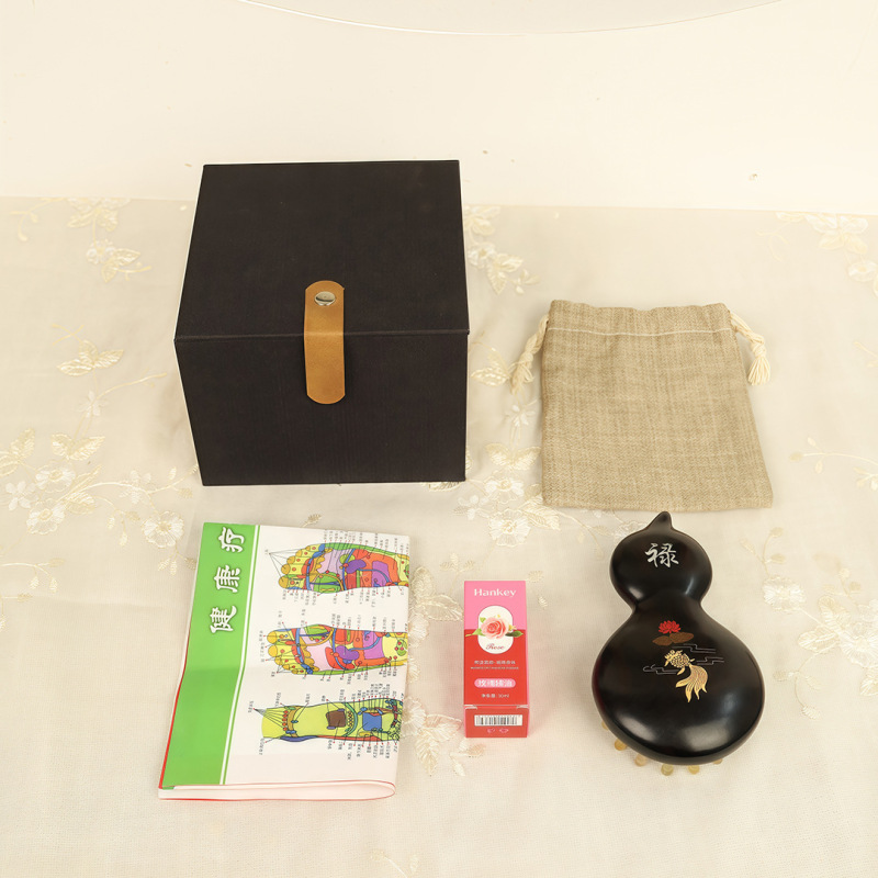福禄百宝嵌羊角齿按摩梳葫芦平安工艺品实木无漆疏通经络精致礼品|undefined