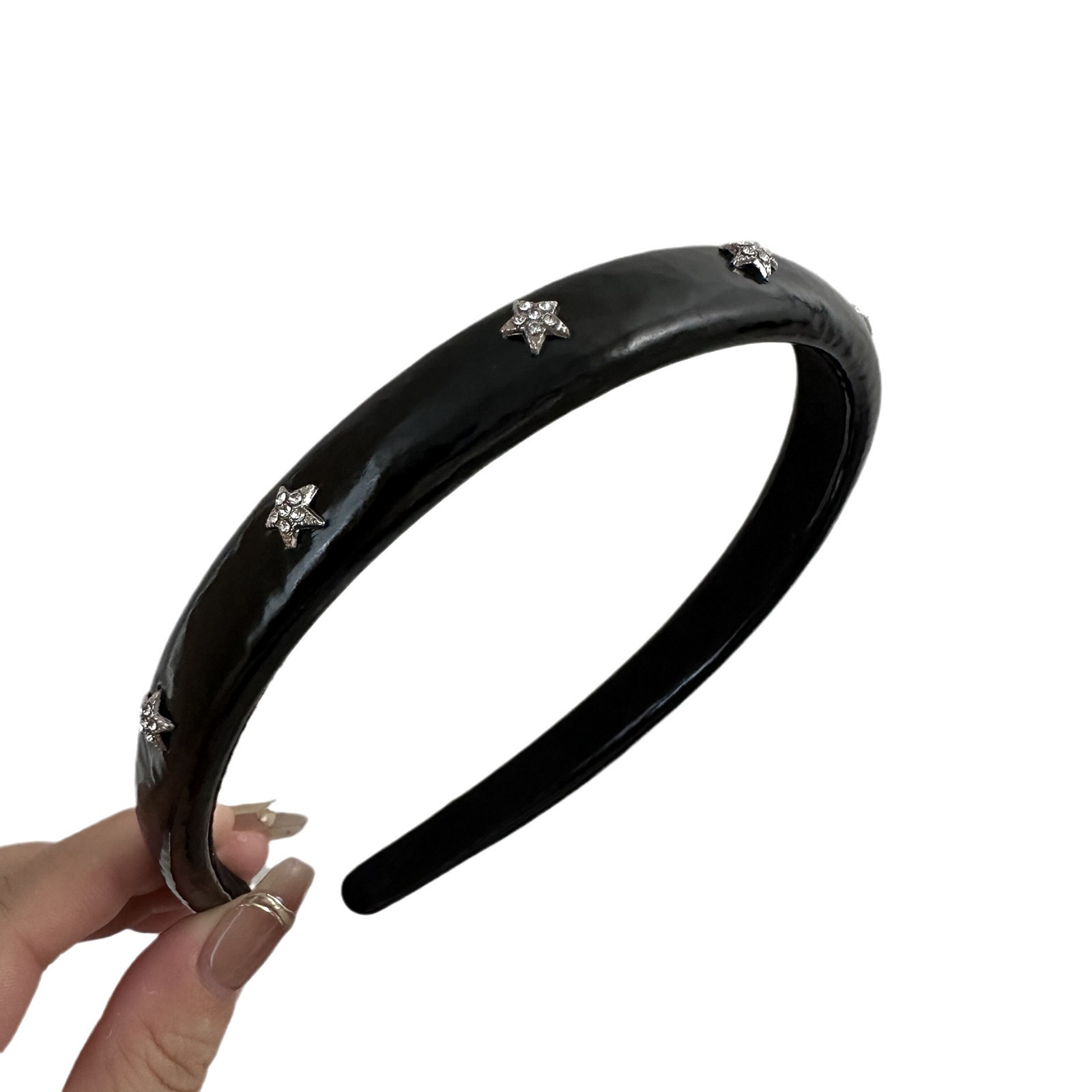 Fascia per capelli con stella della personalità della Corea del Sud per le donne, semplice, per il lavaggio del viso, con bordo stretto, con teschio alto, dolce, temperamento fresco, accessori per capelli_voghion.com