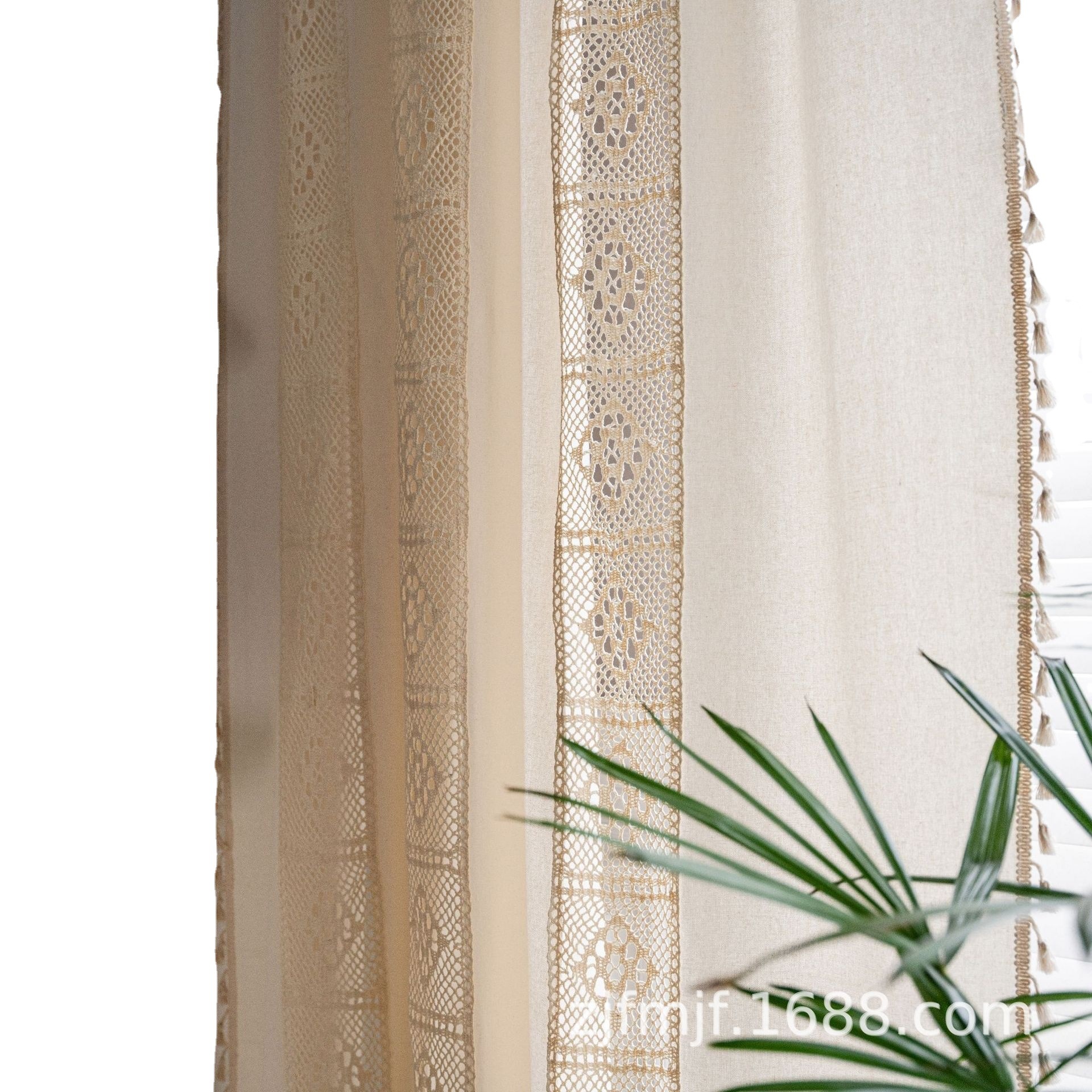 Crochet Patchwork Short Curtain For Kitchen And Bay Window_voghion.com