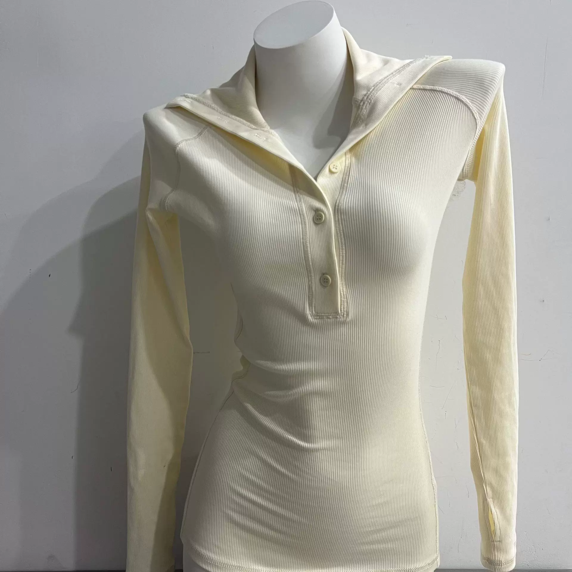 AA*AD同款纯欲复古亨利领长袖t恤女春秋新款收腰显瘦打底衫上衣