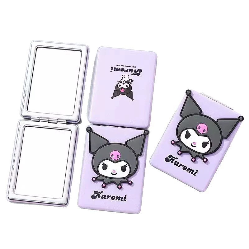 三丽鸥 High quality mirror, handheld foldable makeup primer for students