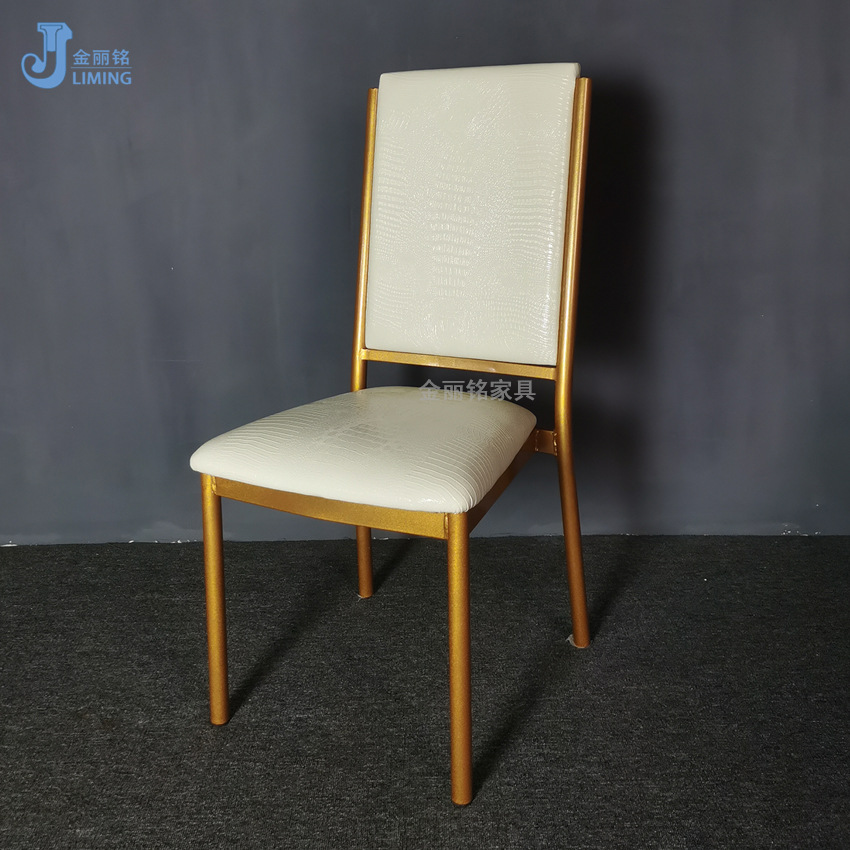 Fábrica al por mayor de boda Silla de banquete negociación blanca Silla de bambú cuero suave silla trasera restaurante Silla de comedor