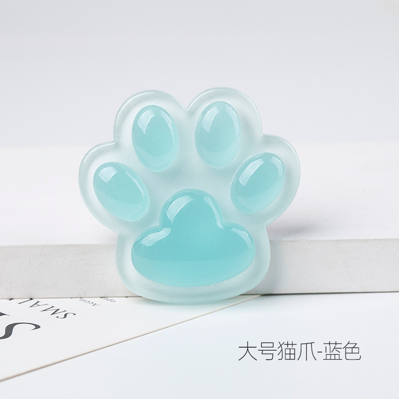 Accesorios de resina de dibujos animados luminoso lindo gato garra DIY crema pegamento teléfono móvil Shell parche accesorios para el cabello accesorios de parche de refrigerador