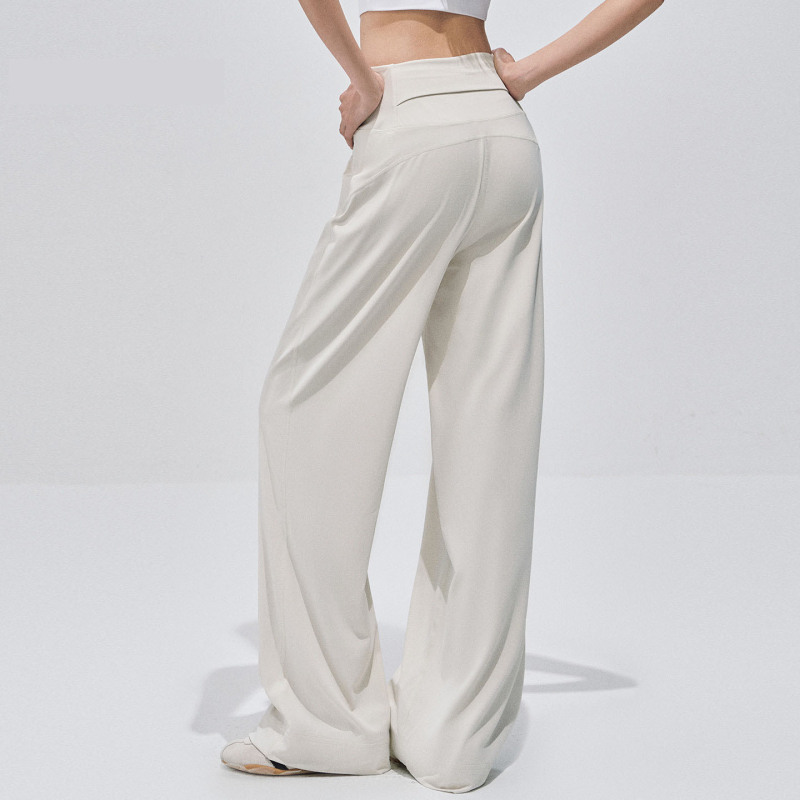 Summer Loose Drapey Sports Pants Yoga Straight High-Waisted Slimming Fitness Pants for Women Breathable Quick-Dry Running Training Pants Summer Loose Drapey Sports Pants Yoga Straight High-Waisted Slimming Fitness Pants for Women Breathable Quick-Dry Running Training Pants