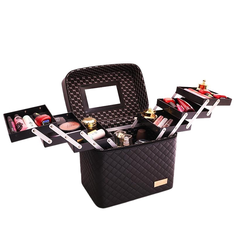 Multifunctional Expansion Makeup Box, Large Capacity Nail Care and Skin Care Tool Box, Professional Storage Box for Makeup Artists on the Go