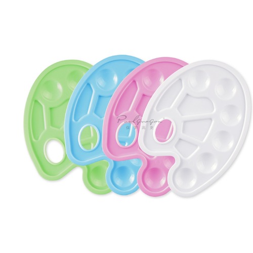 Color palette cross-border children's painting 10-hole watercolor gouache acrylic oil painting painting graffiti plastic paint palette