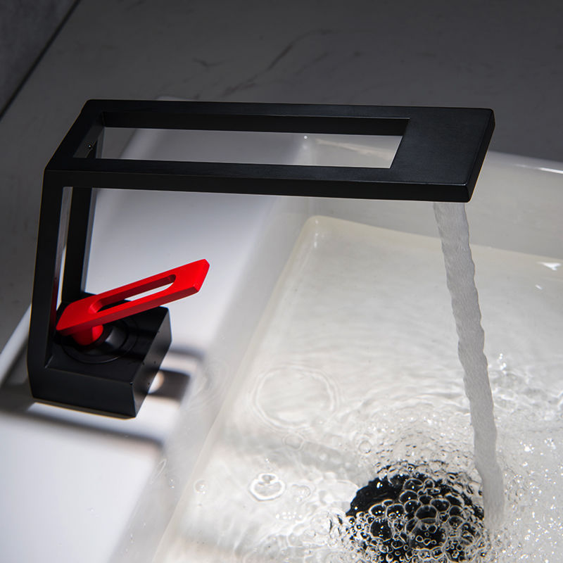 New Hollow Creative Faucet Washbasin Hot and Cold Brass Bathroom Bathroom Cabinet Basin Washbasin Faucet Hand Washing