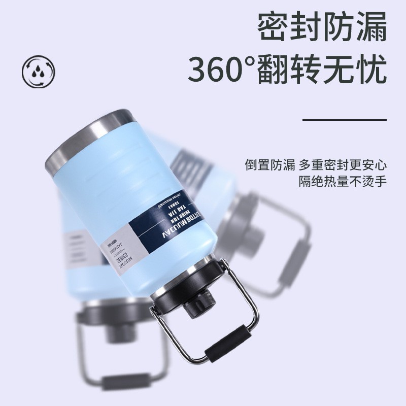 跨境批发304不锈钢冰桶保温壶大容量水杯手提保温杯户外运动水壶|undefined