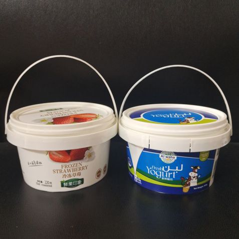 广州厂家批发彩印塑料桶 食品 冰淇淋桶 颜色多样 300套装箱 现货